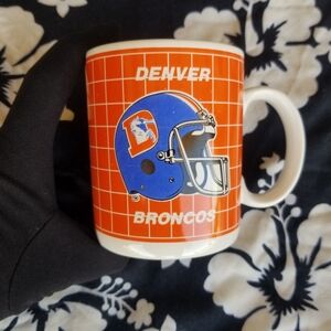 NWOT Denver Broncos Orange and Blue Mug